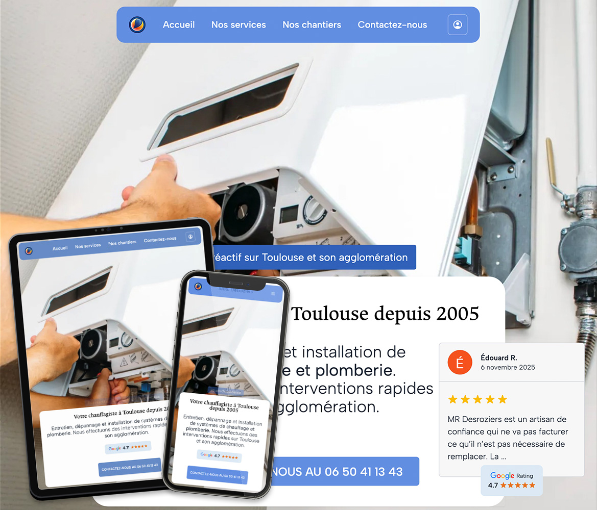 SARL Desroziers - Site vitrine